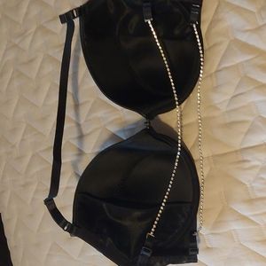 Splendor  rhinestone detailed halter bra 36DD
